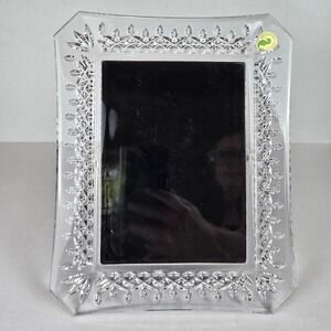 Waterford Lismore Diamond Crystal Photo Frame 5x7 Clear Freestanding Portrait